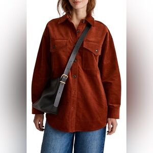 Madewell stretch twill oversized shirt jacket